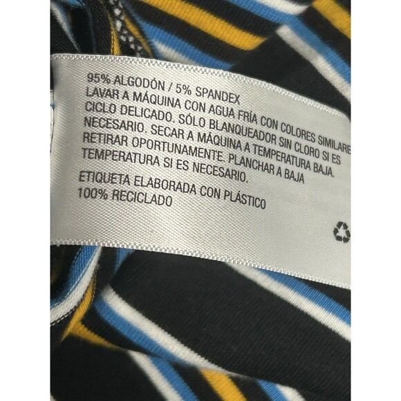 Wild Fable Black Yellow Blue Striped Turtleneck Mini Dress Bodycon Plus 2X - Picture 8 of 9